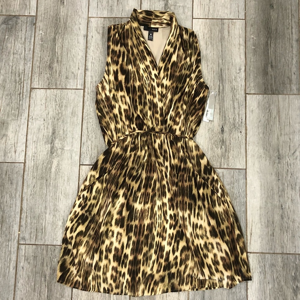 NWT Aqua Short Tie Dress w/ Pockets